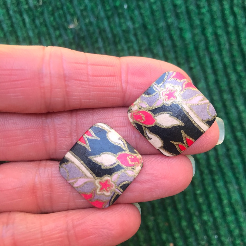 Pierced earrings.